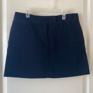 Navy corduroy mini skirt